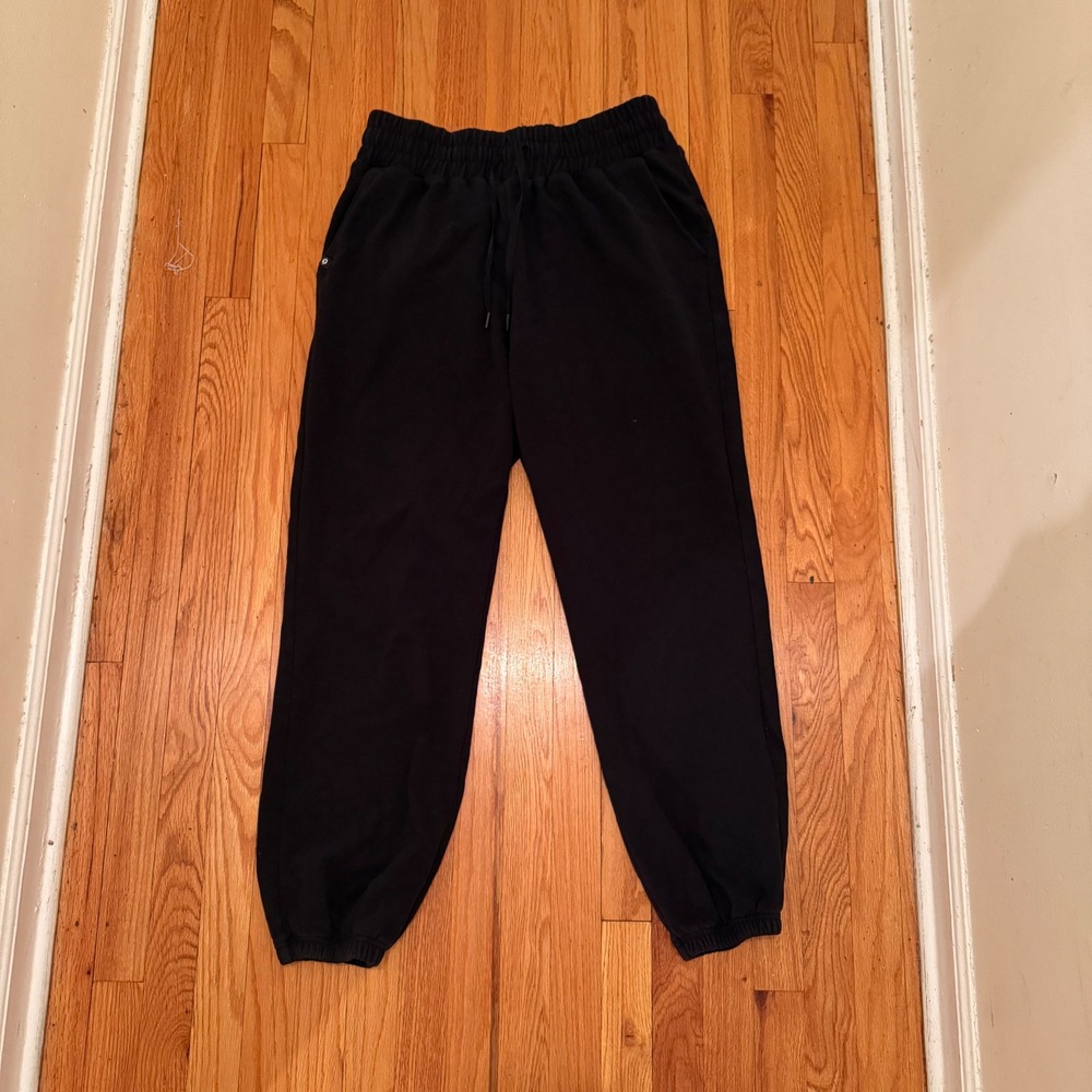 POPFLEX Cloud Sweatpants XL Black Cotton Blend High Waisted Joggers